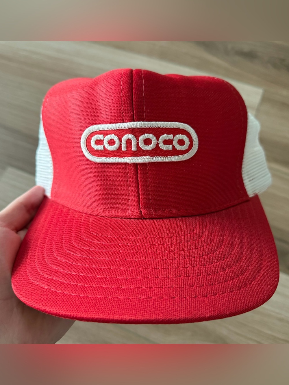 Vintage Conoco Red Trucker Hat
